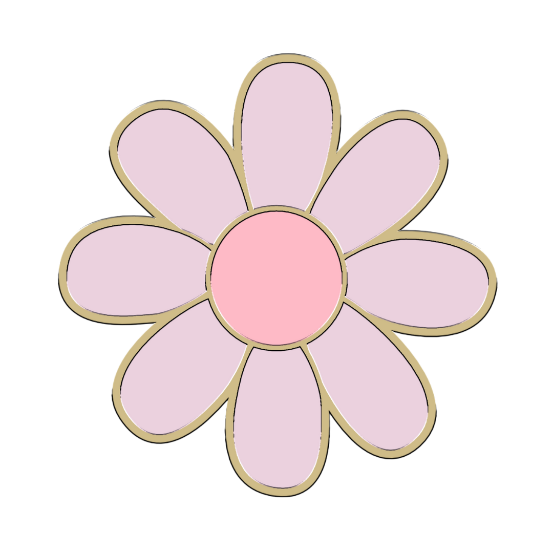 Rosa Gänseblümchen-Charm