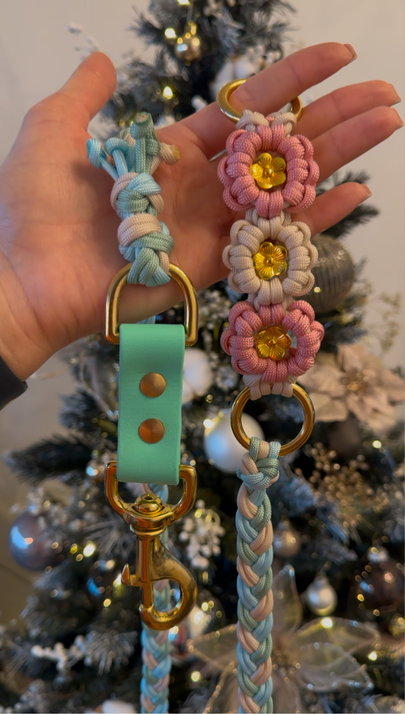 Handsfree Leine „Good Vibes Fleur“