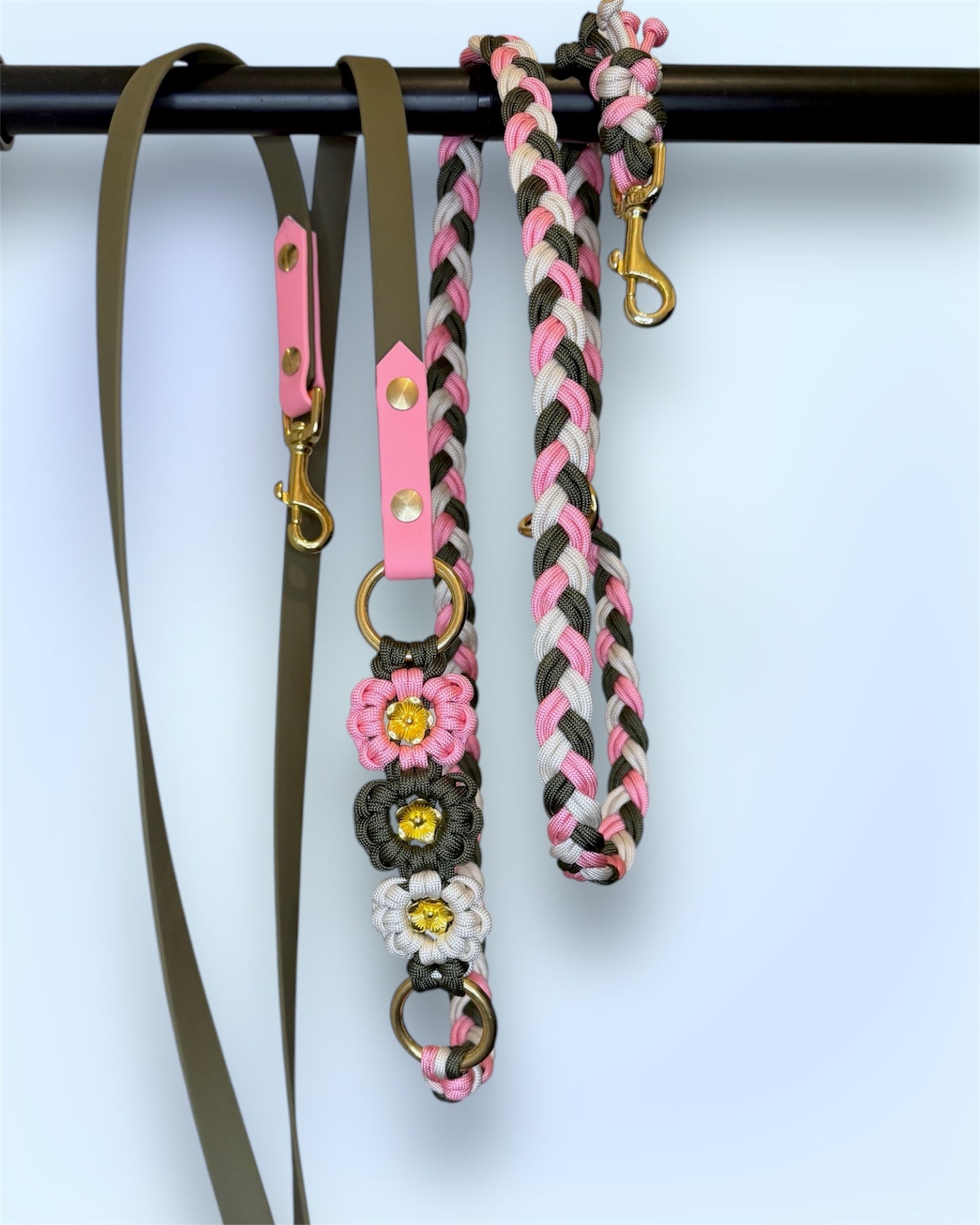 Handsfree Leine „Good Vibes Fleur“ mit Akzent