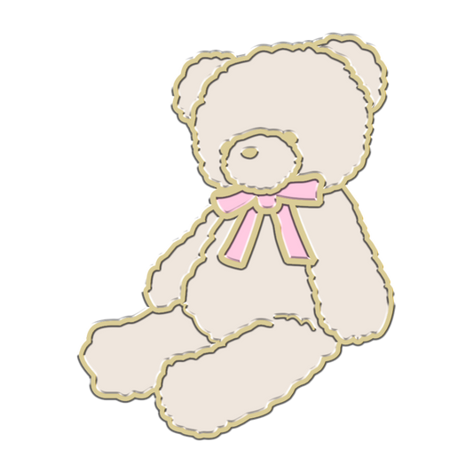 Cream Teddy-Charm